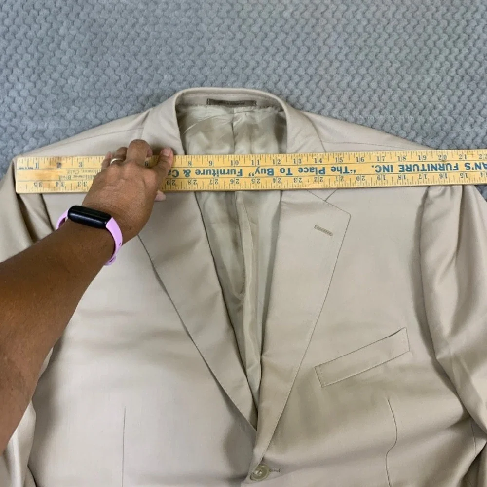 Ermenegildo Zegna Su Misura Trofeo Wool Blazer 60X Beige Tan Switzerland